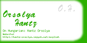 orsolya hantz business card